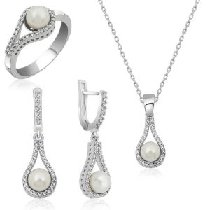 Gümüş İncili Bayan Set - Görsel 1