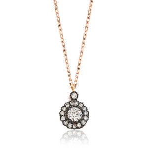 Gümüş Çiçek Bayan Kolye - Görsel 1