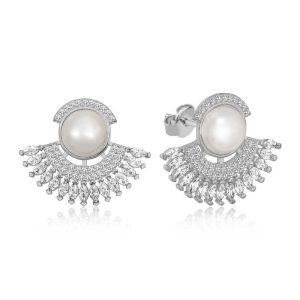 Gümüş İnci Bayan Küpe - Görsel 1