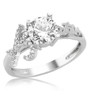 Gümüş Kemal Atatürk İmzalı Tek Taş Bayan Yüzük - Görsel 1