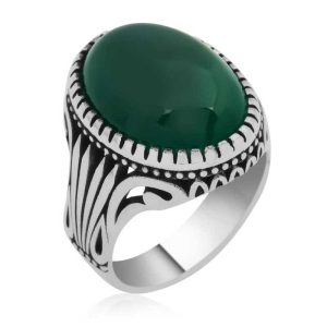 Gümüş Klasik Erkek Yüzük - Görsel 1