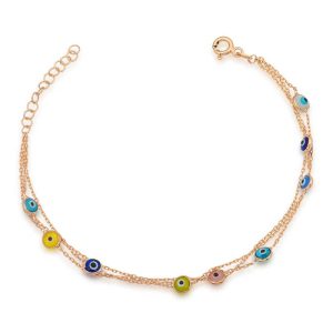 Gümüş Rose Nazar Bayan Bileklik - Görsel 1