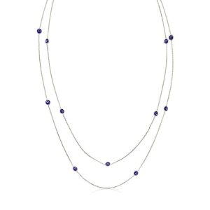 Gümüş Zincir Nazar Bayan Kolye - Görsel 1