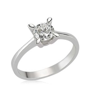 Gümüş Tek Taş Bayan Yüzük - Görsel 1